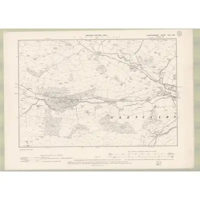 1898 Map of Dumfriesshire Sheet XXX.SW, 1900 Print