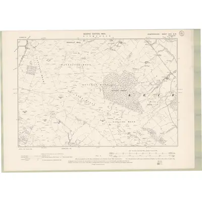 1898 Map of Dumfriesshire Sheet XXXI.SW, 1900 Print