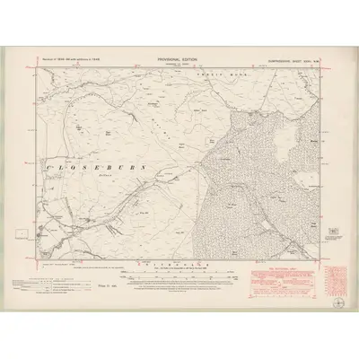 1948 Map of Dumfriesshire Sheet XXXII.NW, 1951 Print