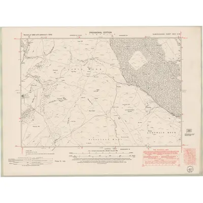1948 Map of Dumfriesshire Sheet XXXII.SW, 1952 Print