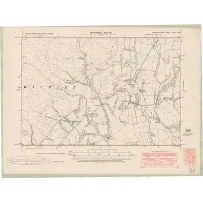 1948 Map of Dumfriesshire Sheet XXXIII.SW, 1952 Print