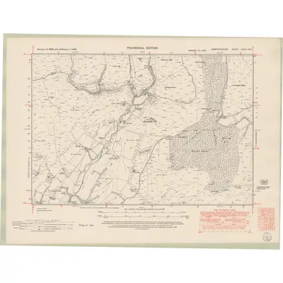 1948 Map of Dumfriesshire Sheet XXXIV.NE, 1952 Print