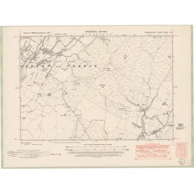 1947 Map of Dumfriesshire Sheet XXXIV.SE, 1952 Print