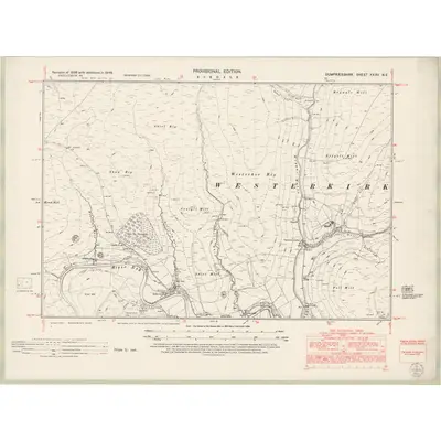 1948 Map of Dumfriesshire Sheet XXXV.NE, 1952 Print