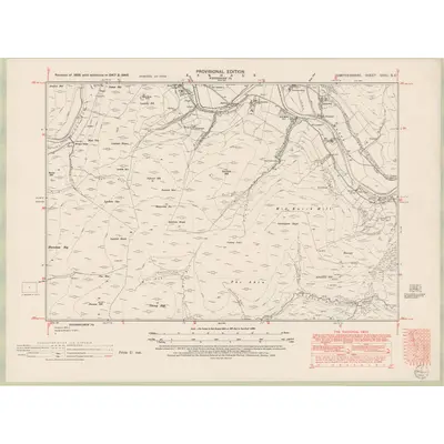 1948 Map of Dumfriesshire Sheet XXXV.SE, 1952 Print