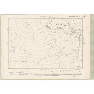 1898 Map of Dumfriesshire Sheet XXXV.SW, 1900 Print