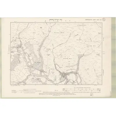 1898 Map of Dumfriesshire Sheet XXXVI.SW, 1900 Print