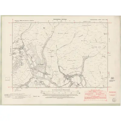1949 Map of Dumfriesshire Sheet XXXVI.SW, 1952 Print