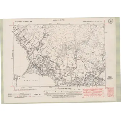 1938 Map of Dunbartonshire Sheet nXIII.SW, 1948 Print