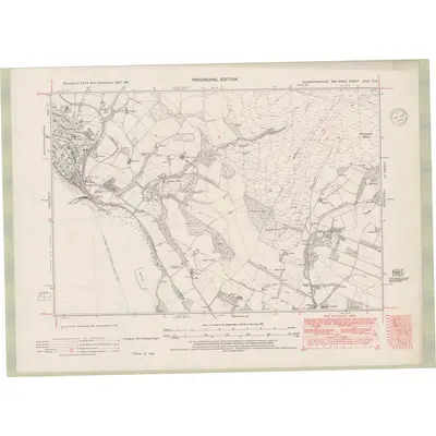 1937 Map of Dunbartonshire Sheet nXVII.NE, 1948 Print