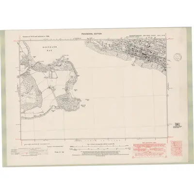 1938 Map of Dunbartonshire Sheet nXVII.NW, 1948 Print