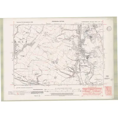 1938 Map of Dunbartonshire Sheet nXVIII.SW, 1947 Print