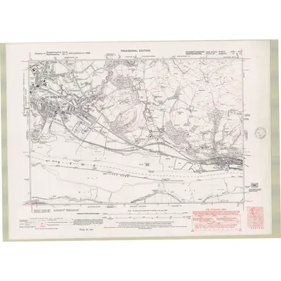1938 Map of Dunbartonshire Sheet nXXII.NE, 1947 Print
