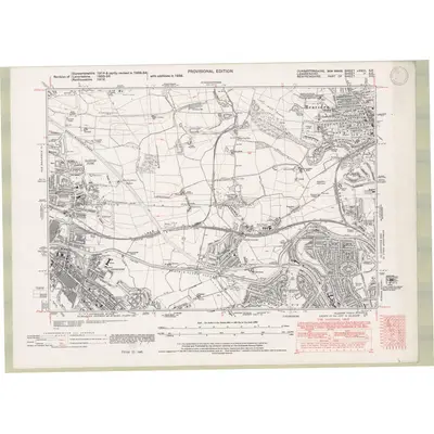 1938 Map of Dunbartonshire Sheet nXXIII.SE, 1947 Print