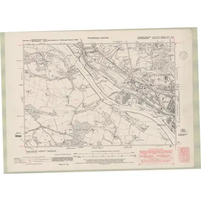 1938 Map of Dunbartonshire Sheet nXXIII.SW, 1948 Print