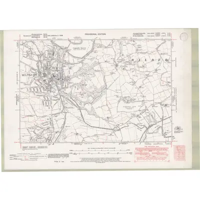 1938 Map of Dunbartonshire Sheet nXXIV.NW, 1946 Print