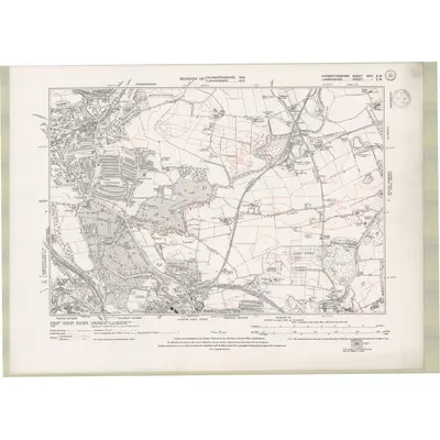 1933 Map of Dunbartonshire Sheet nXXIV.SW, 1938 Print