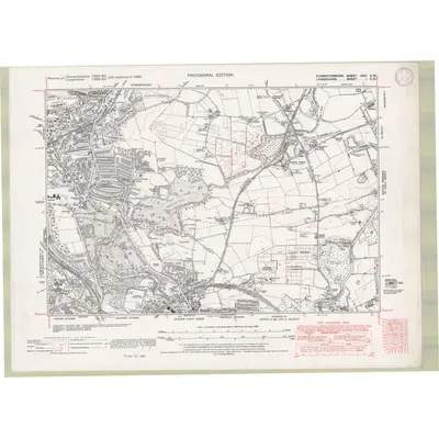 1938 Map of Dunbartonshire Sheet nXXIV.SW, 1946 Print