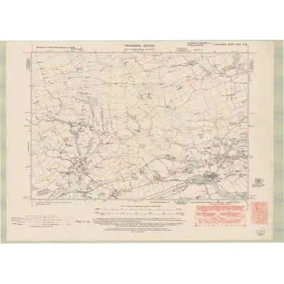1946 Map of Dunbartonshire Sheet nXXIX.NW, 1952 Print
