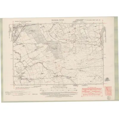 1946 Map of Dunbartonshire Sheet nXXIX.SE, 1952 Print
