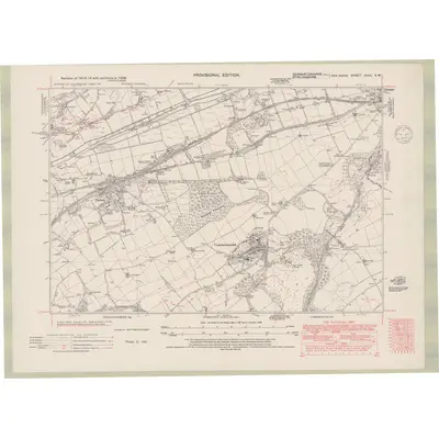1938 Map of Dunbartonshire Sheet nXXIX.SW, 1948 Print