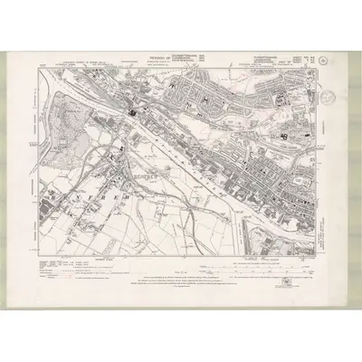1934 Map of Dunbartonshire Sheet nXXV.NE, 1937 Print