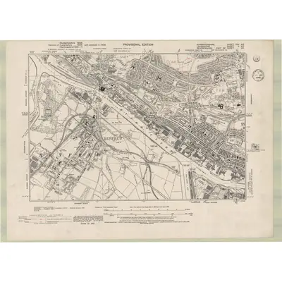 1938 Map of Dunbartonshire Sheet nXXV.NE, 1945 Print