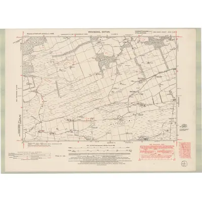 1946 Map of Dunbartonshire Sheet nXXX.SW, 1952 Print