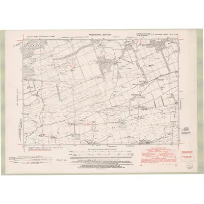 1946 Map of Dunbartonshire Sheet nXXX.SW, 1953 Print