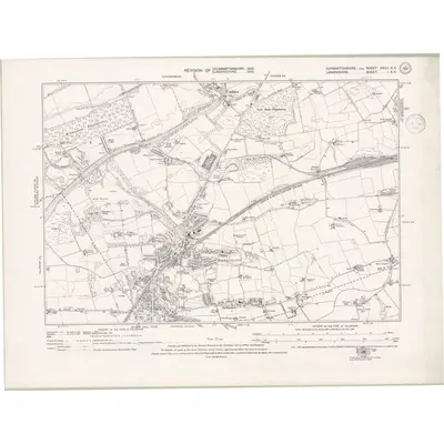 1935 Map of Dunbartonshire Sheet nXXXII.SE, 1938 Print
