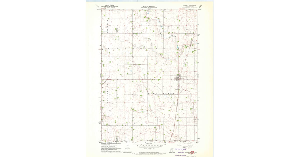 Dunnell Weather Map 1970 Map of Dunnell, MN — High-Res | Pastmaps