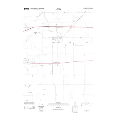 2013 Map of Dunreith, 2013 Print