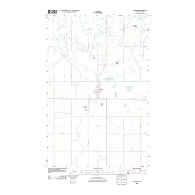 2011 Map of Dunseith, 2011 Print