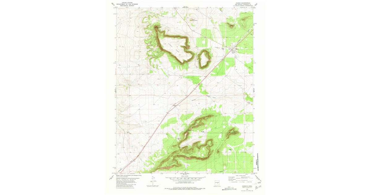 1981 Map of Duran, NM — High-Res | Pastmaps