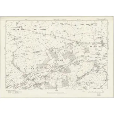 1914 Map of Durham I, 1921 Print