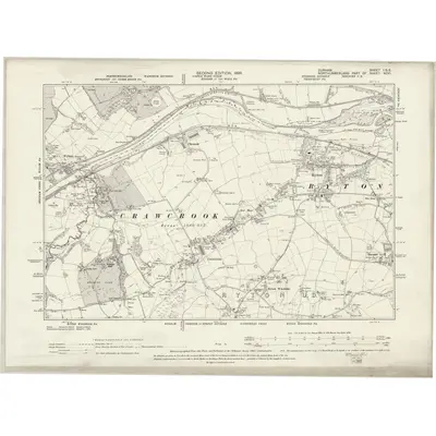 1894 Map of Durham I.SE, 1899 Print