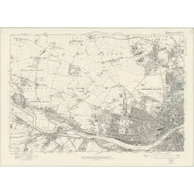 1913 Map of Durham II, 1921 Print