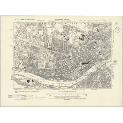 1938 Map of Durham II.SE, 1945 Print