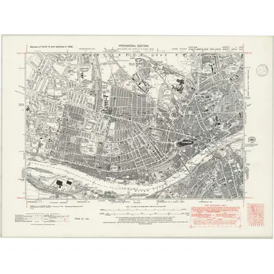 1938 Map of Durham II.SE, 1946 Print