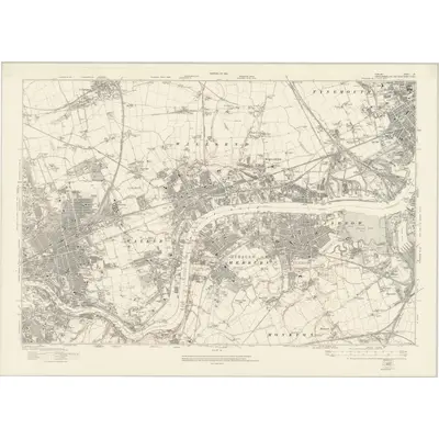 1912 Map of Durham III, 1921 Print