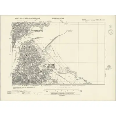 1938 Map of Durham IV.NW, 1945 Print