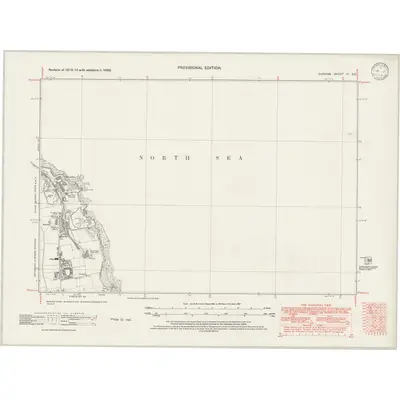 1938 Map of Durham IV.SE, 1946 Print