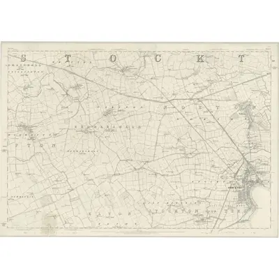 1857 Map of Durham L, 1859 Print