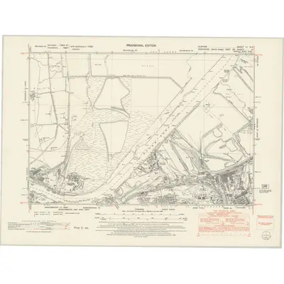 1950 Map of Durham LI.NE, 1952 Print