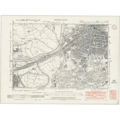 1938 Map of Durham LI.SW, 1947 Print