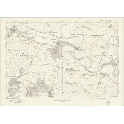 1912 Map of Durham LIV, 1924 Print
