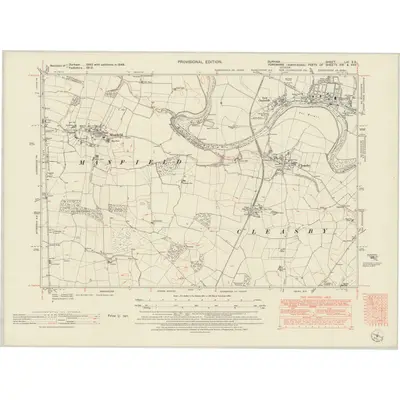 1948 Map of Durham LIV.SE, 1951 Print