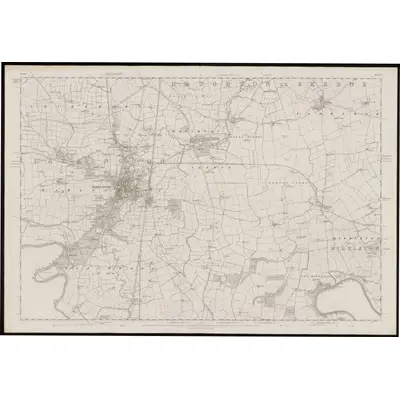1855 Map of Durham LV, 1858 Print