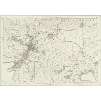 1855 Map of Durham LV, 1858 Print