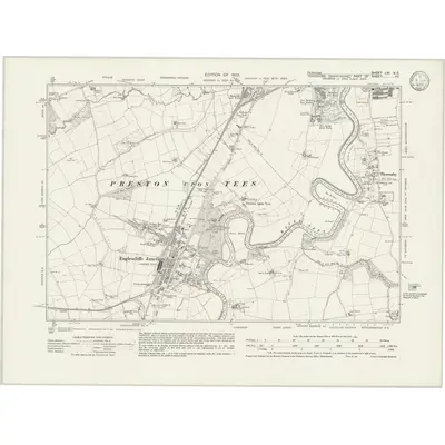 1913 Map of Durham LVI.NE, 1923 Print